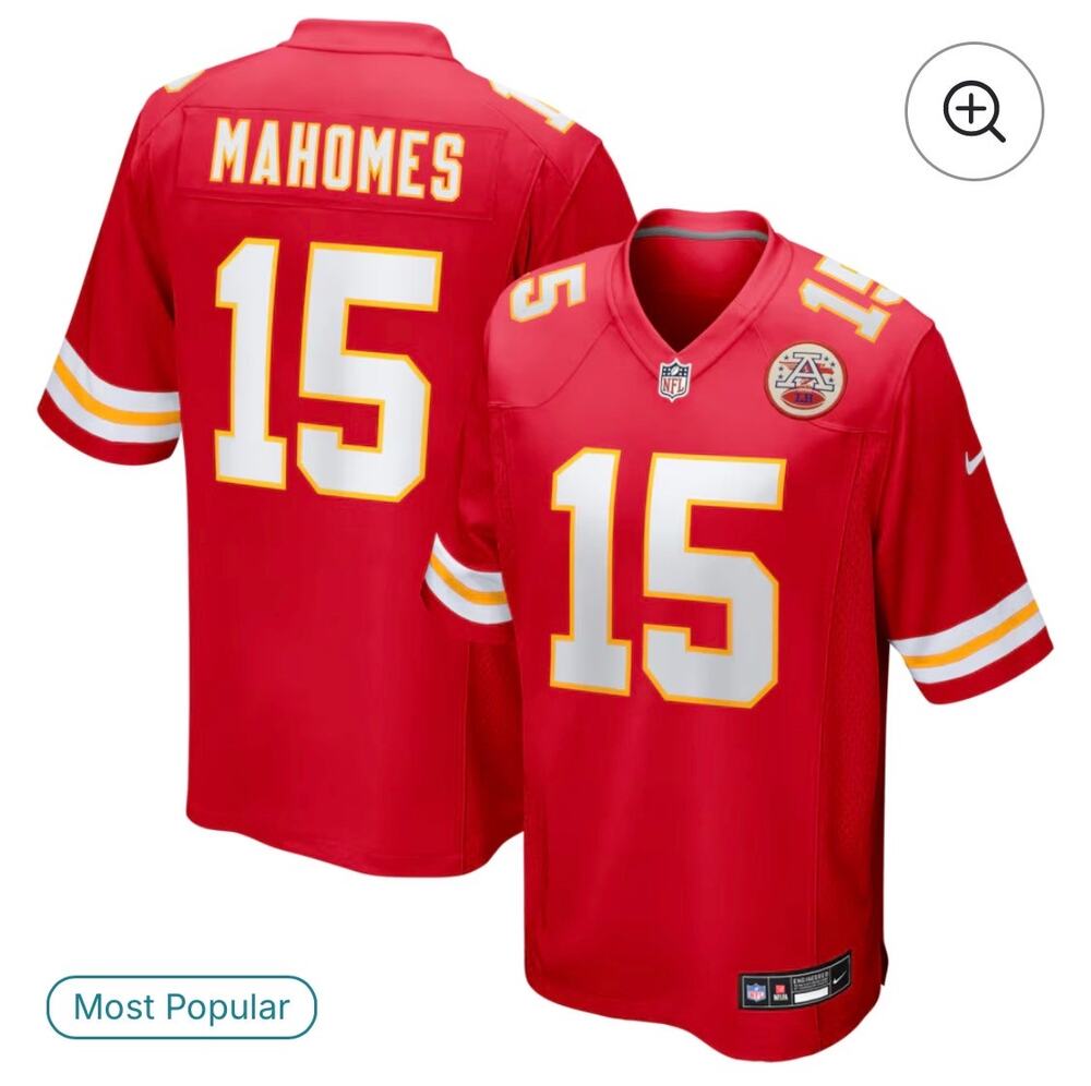 Men's Large Kansas City Chiefs Patrick Mahomes Nike Red Game Jersey (pre-owned)